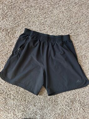 adidas Black Performance Training Shorts with Zip Pockets